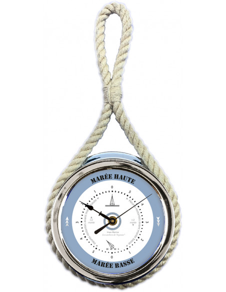 CHROME BRASS CASE TIDE INDICATOR WITH ROPE