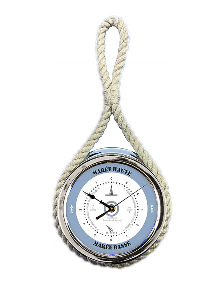 CHROME BRASS CASE TIDE INDICATOR WITH ROPE