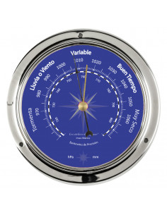 BARÓMETRO EN MARCO DE LATÓN CROMADO 2