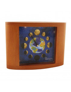 RELOJ LUNAR DE SOBREMESA CON MARCO DE MADERA 2