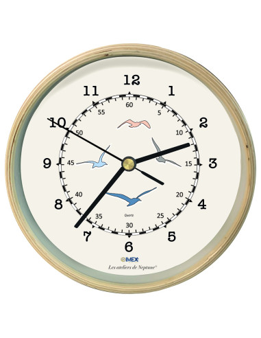 CLOCK ON WOODEN BOARD